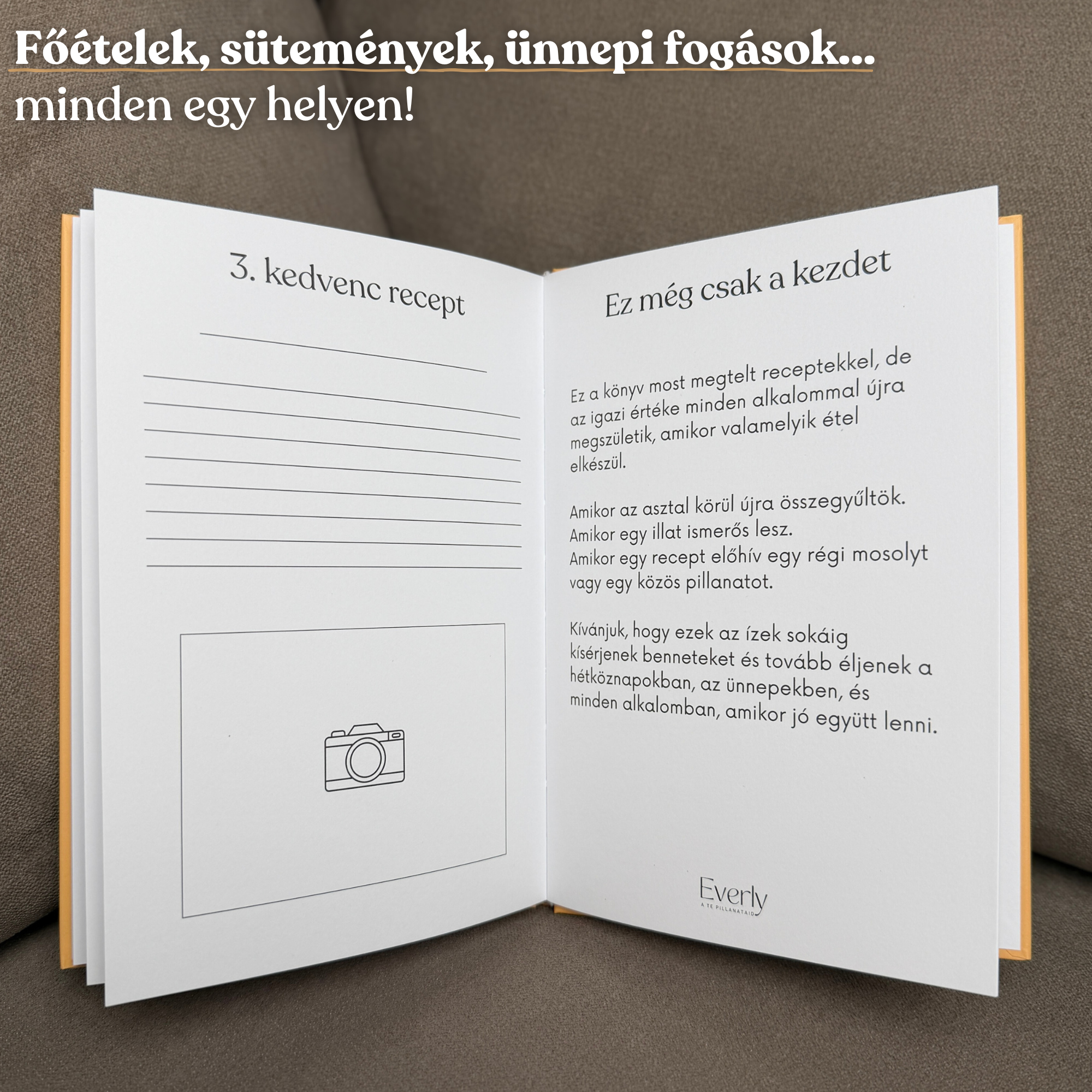 Kitölthető családi receptgyűjtemény