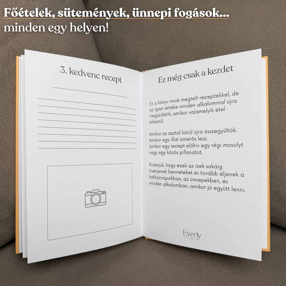 Kitölthető családi receptgyűjtemény