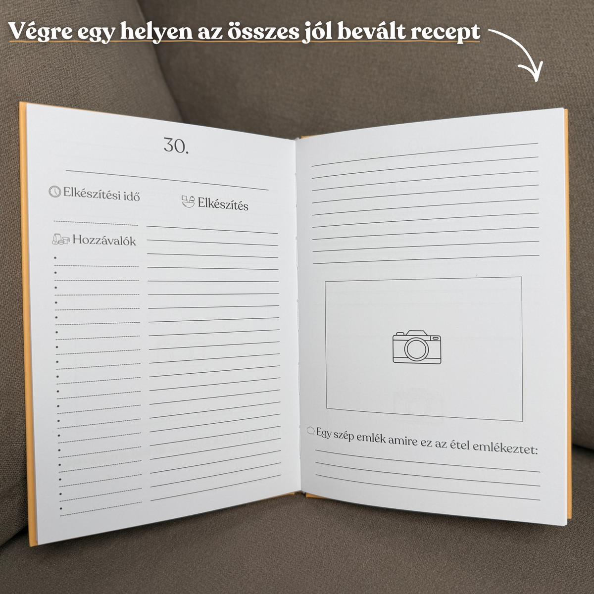 Kitölthető családi receptgyűjtemény