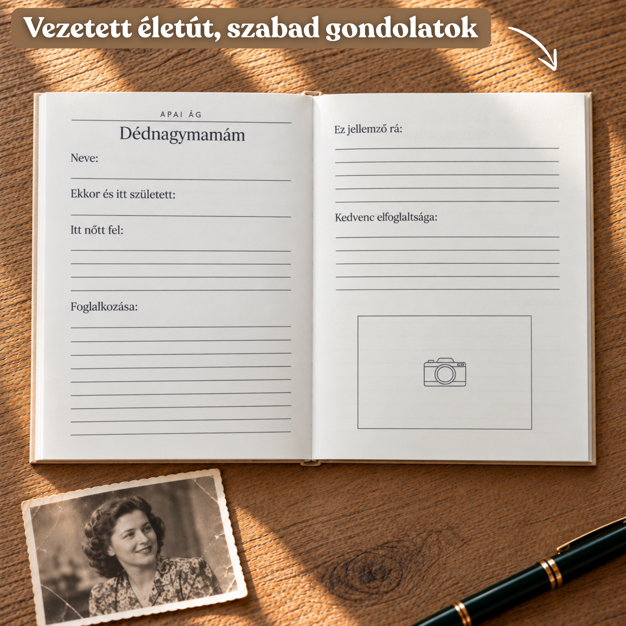 Kitölthető Családfa könyv