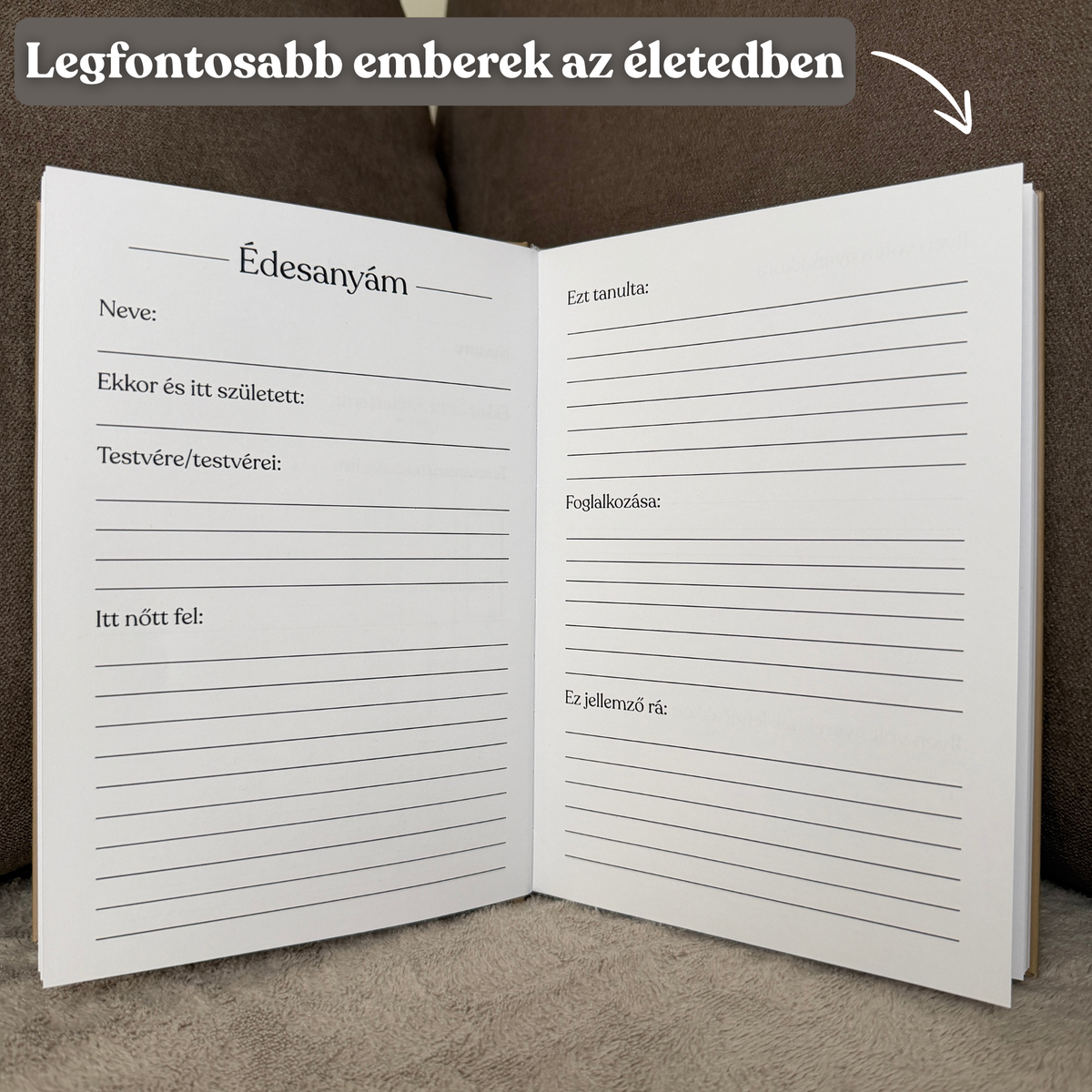 Kitölthető Családfa könyv