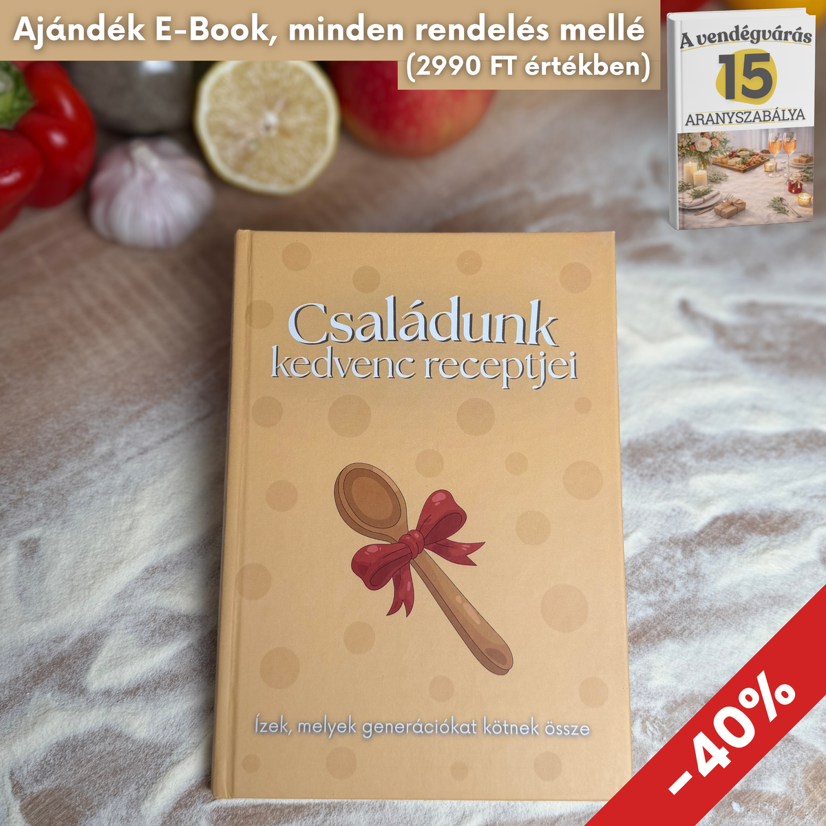 Kitölthető családi receptgyűjtemény