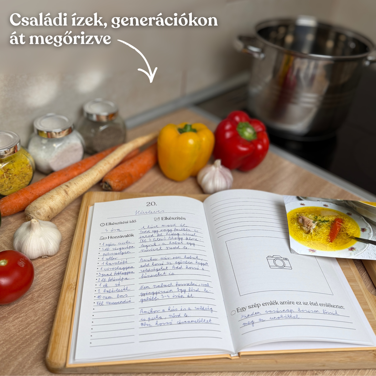 Kitölthető családi receptgyűjtemény