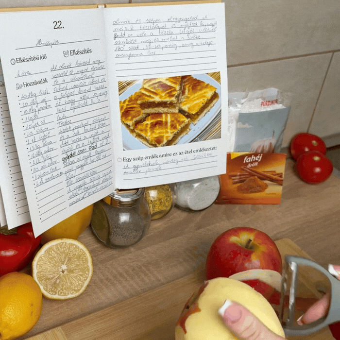Kitölthető családi receptgyűjtemény