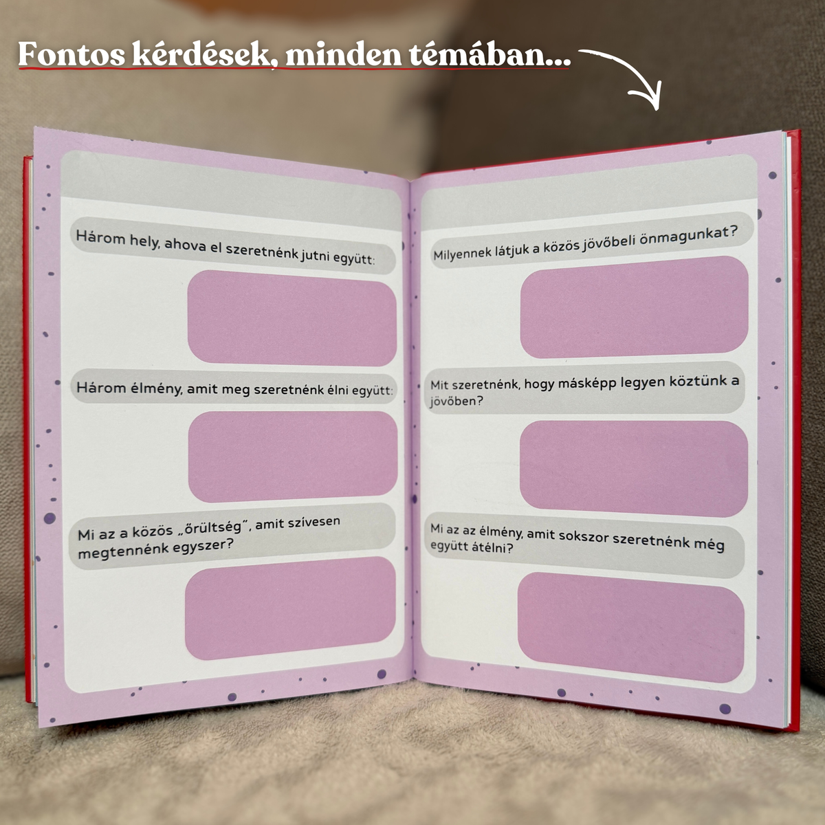 Közösen kitölthető könyv pároknak