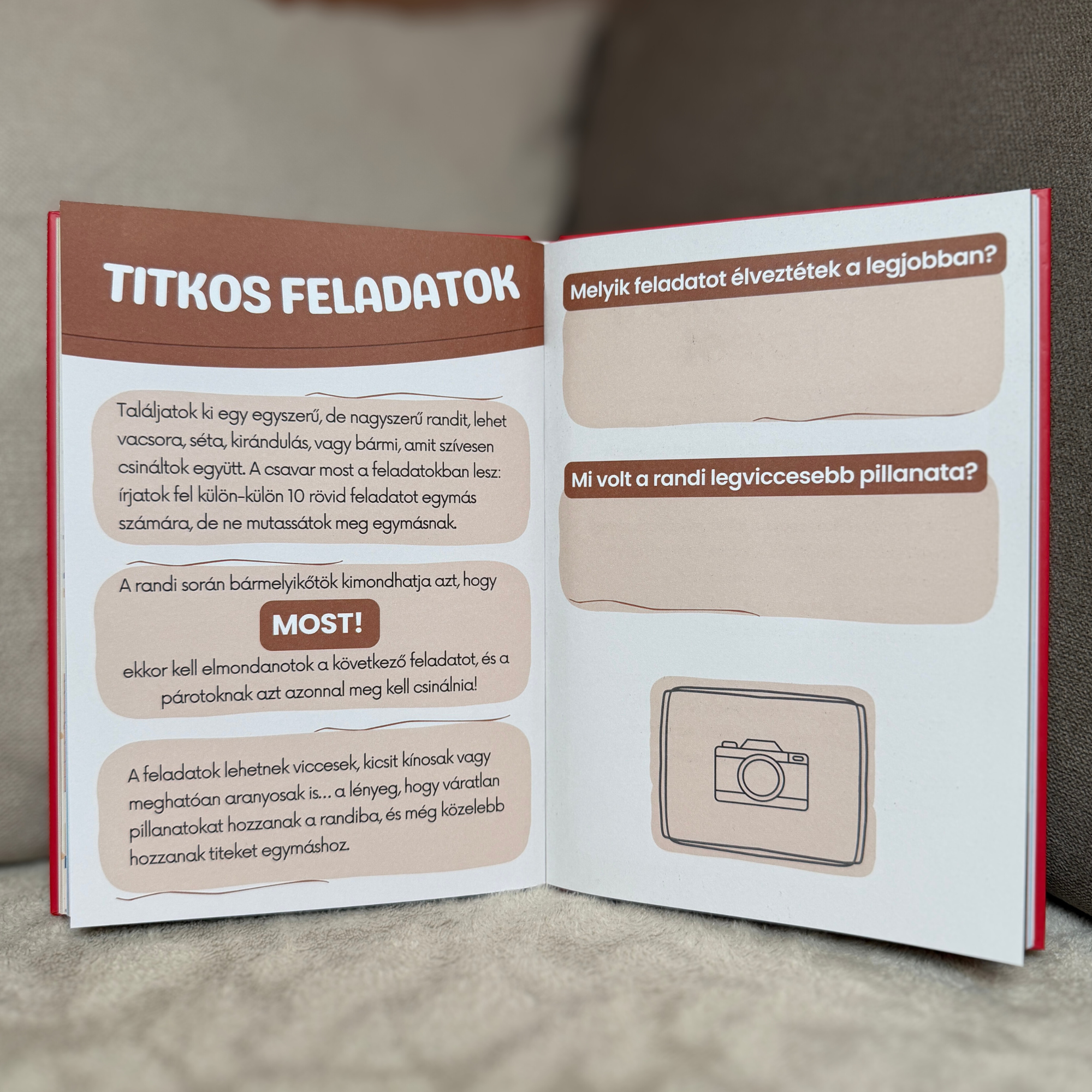 Közösen kitölthető könyv pároknak