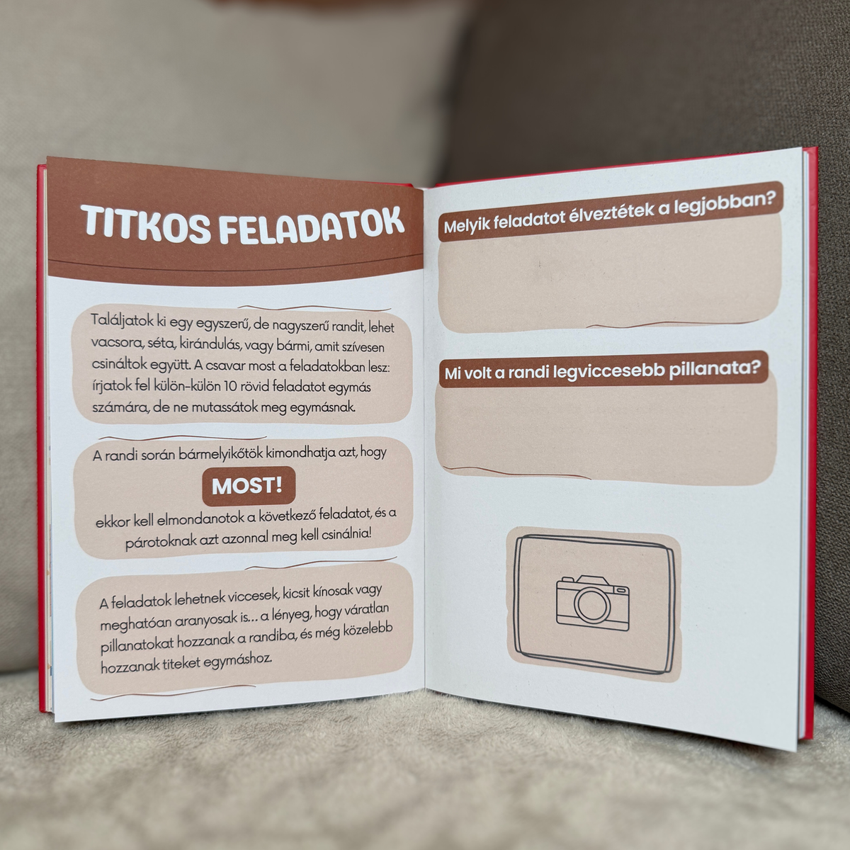 Közösen kitölthető könyv pároknak